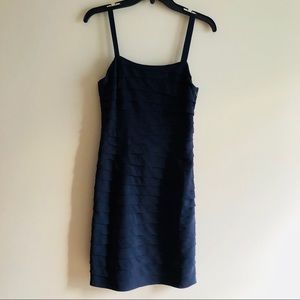 Marella Navy Tiered Cocktail Dress